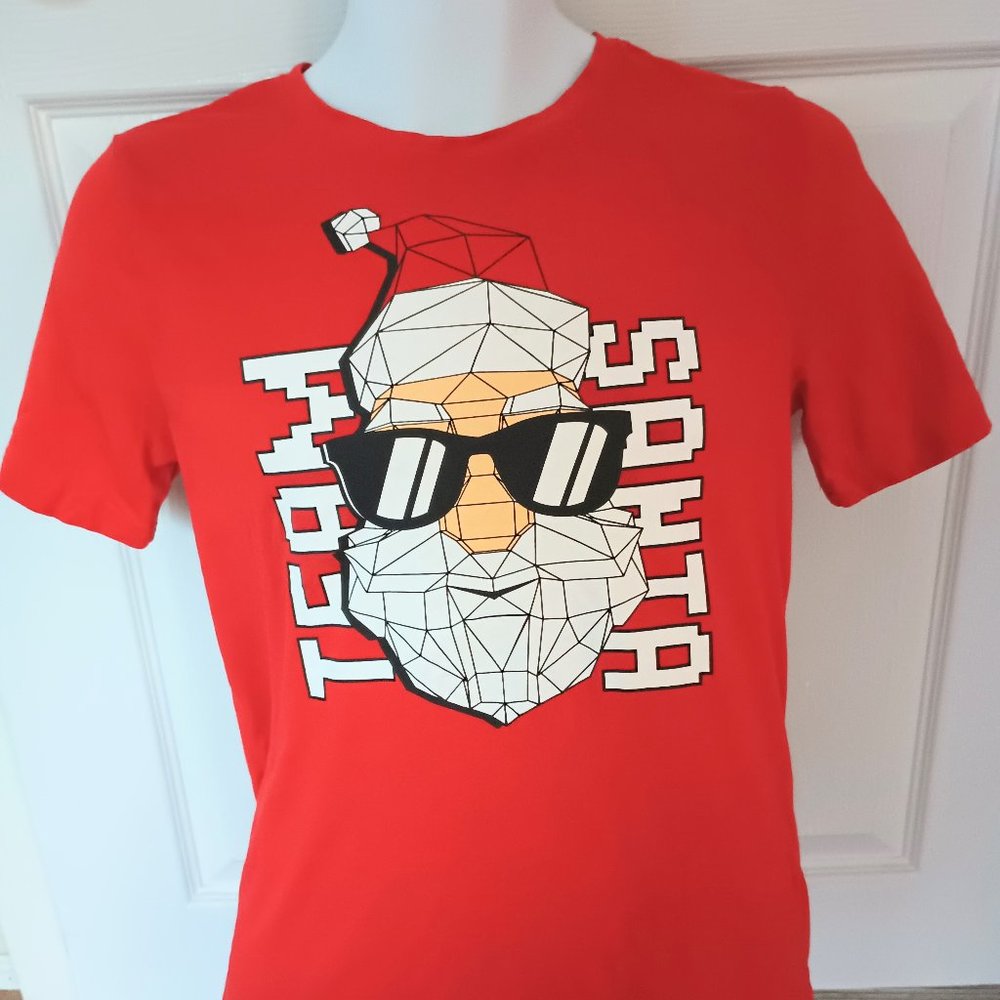 Santa Novelty Christmas Red T Shirt SS Men Women